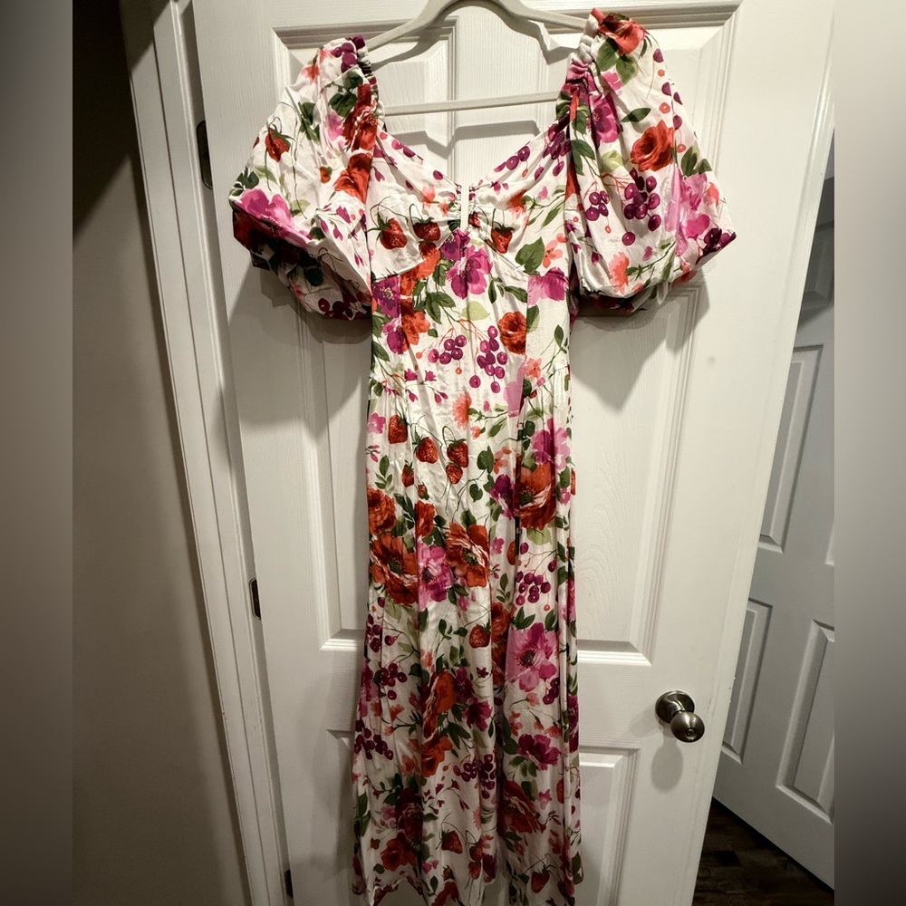Abercrombie & Fitch Floral Puff Sleeve Maxi Dress - Picture 2 of 6